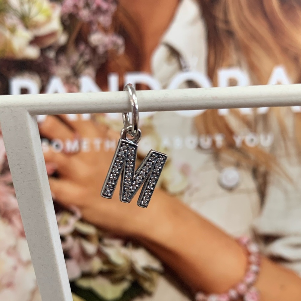 RETIRED PANDORA Dangle Letter M Charm